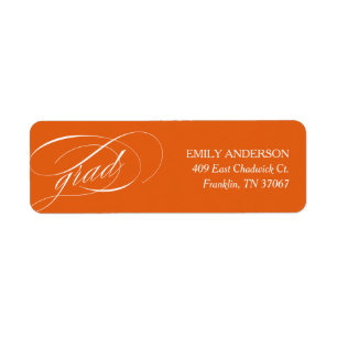 Orange Trendy Calligraphy Graduation Address