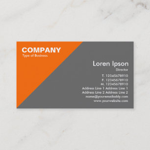 Orange Triangular Corner - Mid Grey (666666) Business Card