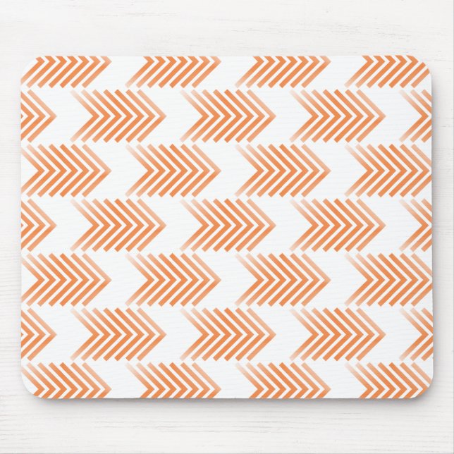 Orange Tribal Arrow Pattern Mouse Mat (Front)