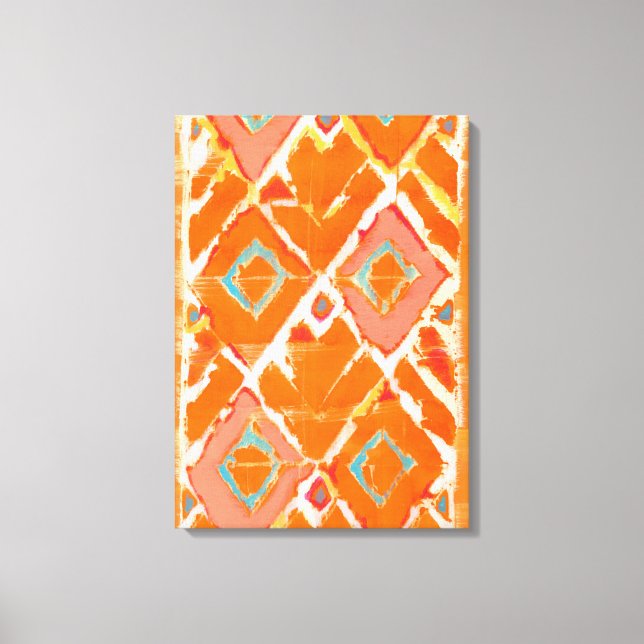 Orange Tribal II Canvas Print (Front)