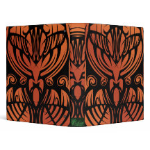 Orange Tribal School Binder