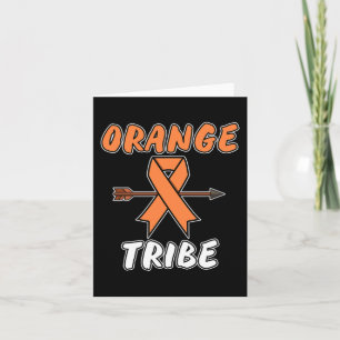 Orange Tribe Leukaemia Awareness Ribbon Support Gr Card