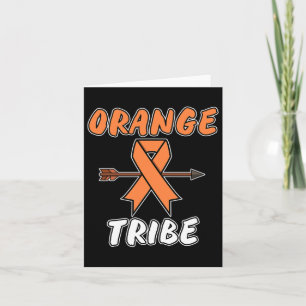 Orange Tribe Leukaemia Awareness Ribbon Support Gr Card