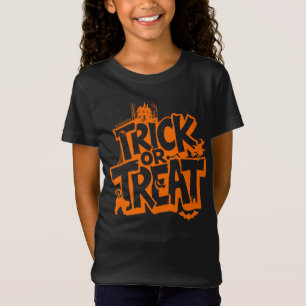 Orange "Trick Or Treat" Halloween Elements T-Shirt