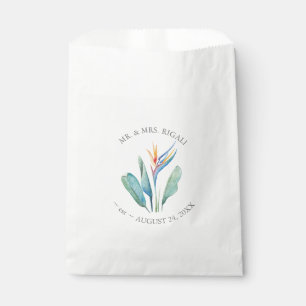 Orange Tropical Flower Favour Bags