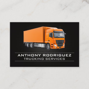 Orange Trucks Trucking Services Business Card