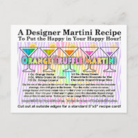 Orange Truffle Martini Cocktail Recipe Postcard