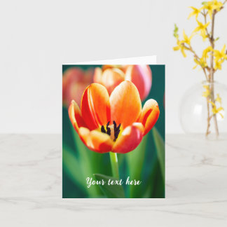 Orange Tulip Card