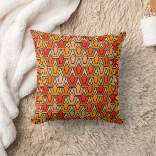 Orange Tulip Field Cushion