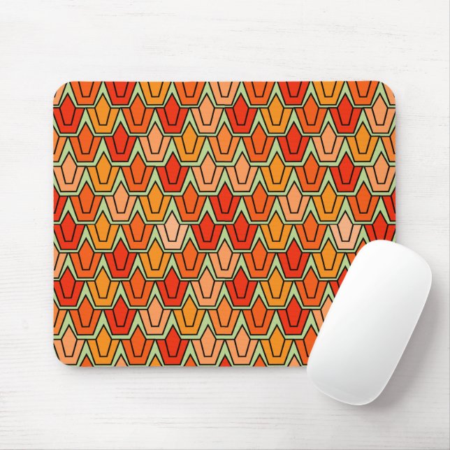Orange Tulip Field  Mouse Mat (With Mouse)