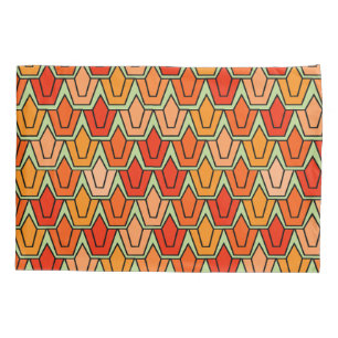 Orange Tulip Field  Pillowcase