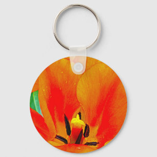 Orange Tulip Key Ring