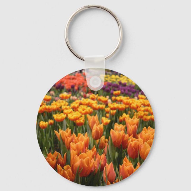 Orange Tulip Key Ring (Front)