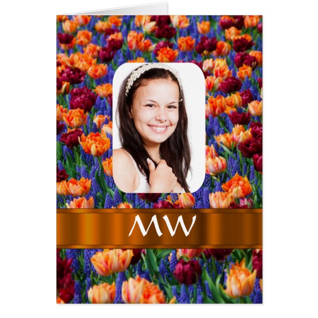 Orange tulip personalised photo (Front)