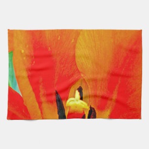 Orange Tulip Tea Towel