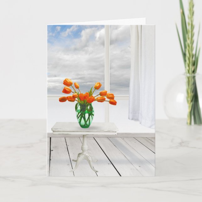 Orange Tulips and Window Card (Front)