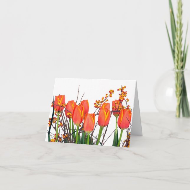 Orange Tulips Card (Front)