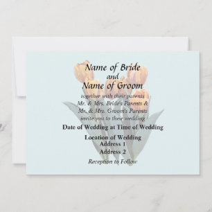 Orange Tulips Invitation