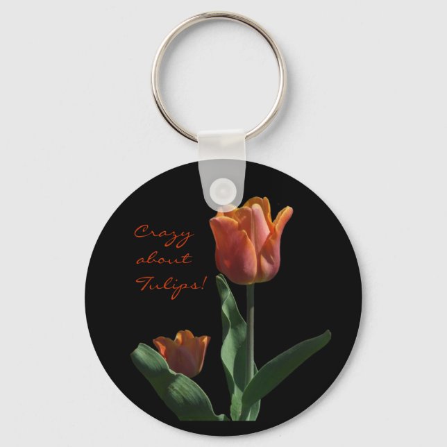 Orange Tulips Key Ring (Front)