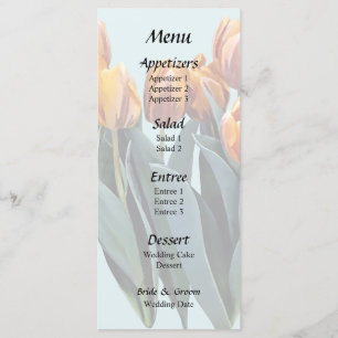 Orange Tulips Menu