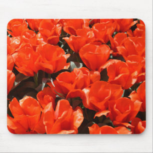 Orange tulips mouse mat