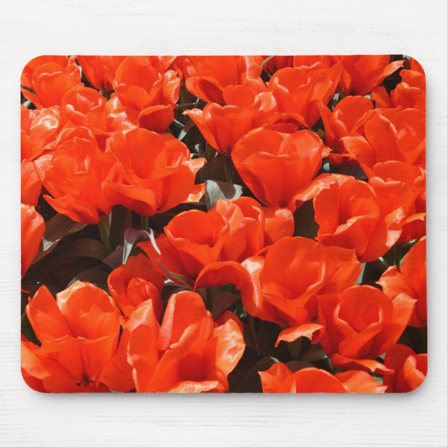 Orange tulips mouse mat (Front)