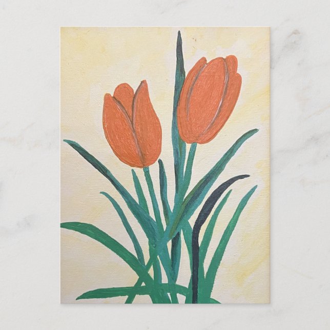 Orange Tulips  Postcard (Front)