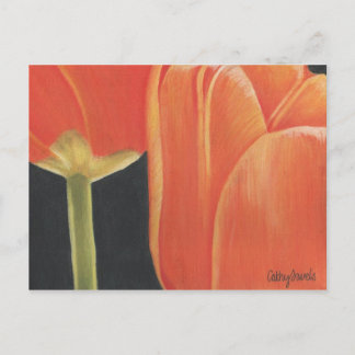 orange tulips postcard