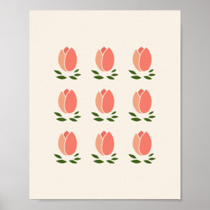 Orange Tulips Poster