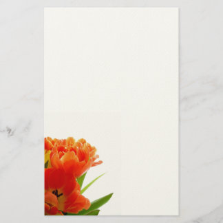 Orange Tulips Stationary Stationery