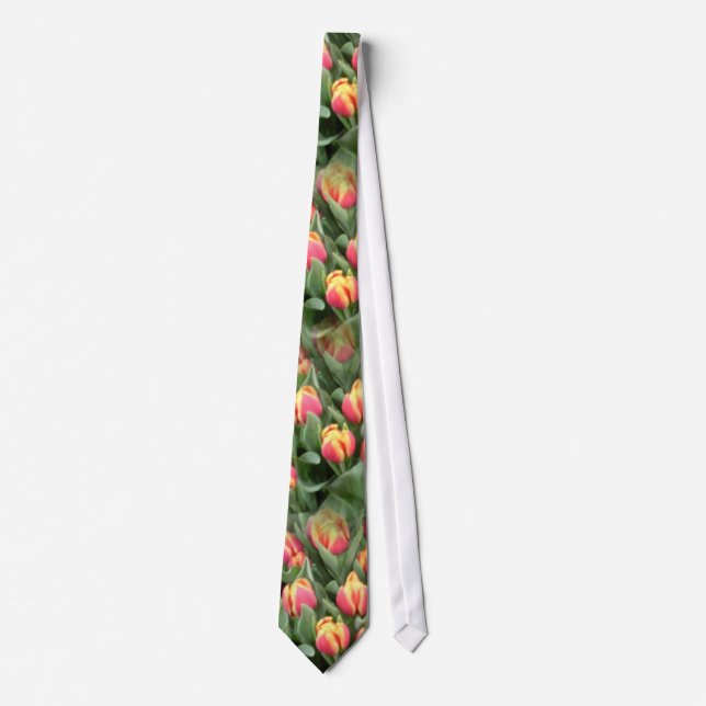 Orange Tulips Tie (Front)