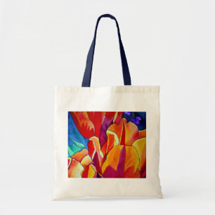 Orange Tulips watercolor art flower painting Tote Bag