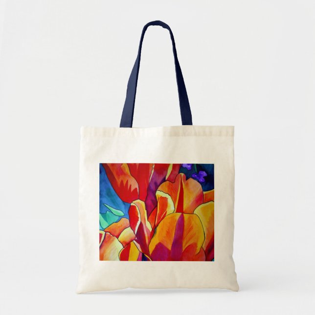 Orange Tulips watercolor art flower painting Tote Bag (Front)
