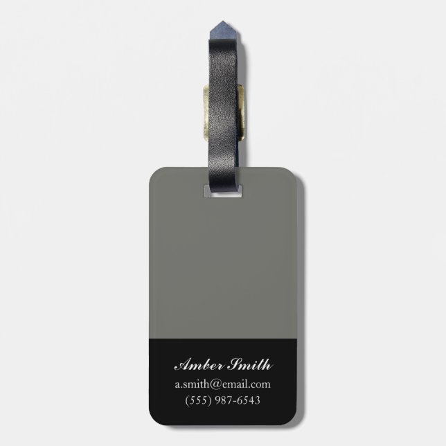 Orange Turban Luggage Tag (Back Vertical)