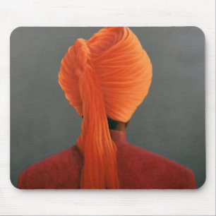 Orange Turban Mouse Mat