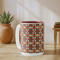 Orange, Turquoise, Brown Tribal Symmetry
