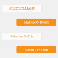 Orange Typewriter | Waterproof Name Labels