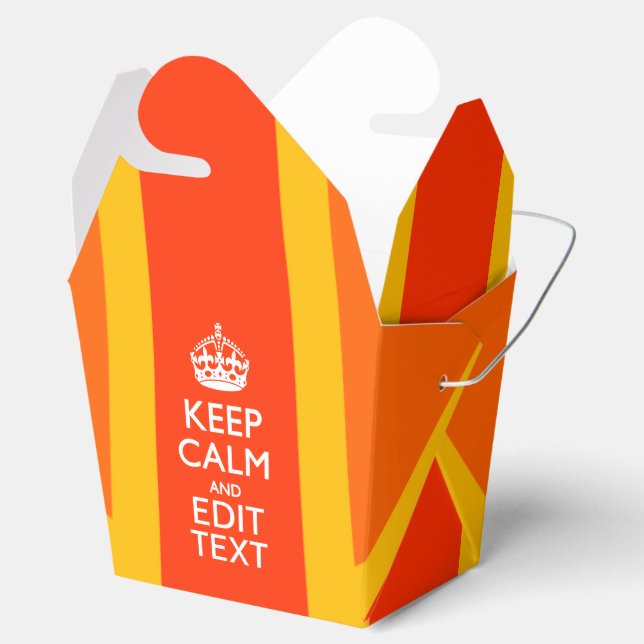 Orange Union Jack British Flag Swag Favour Box (Opened)