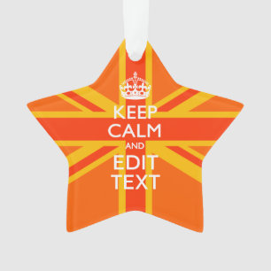 Orange Union Jack British Flag Swag Ornament