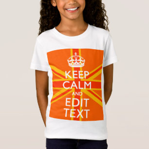 Orange Union Jack British Flag Swag T-Shirt