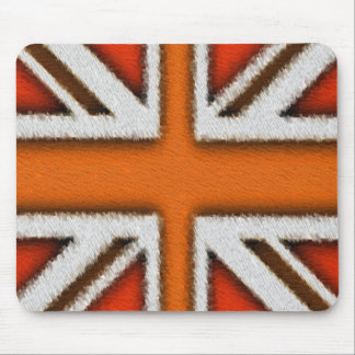 Orange Union Jack Mouse Mat