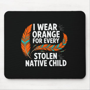 Orange Unity Day Every Child Native American Women Mouse Mat