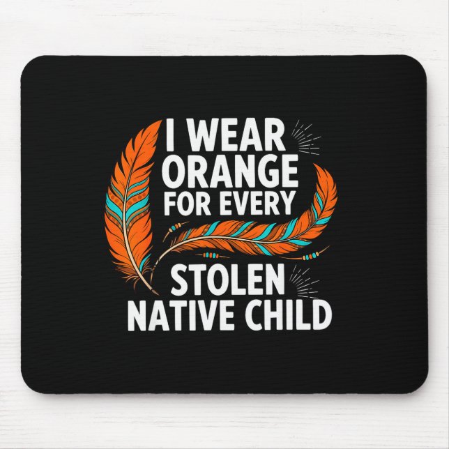 Orange Unity Day Every Child Native American Women Mouse Mat (Front)