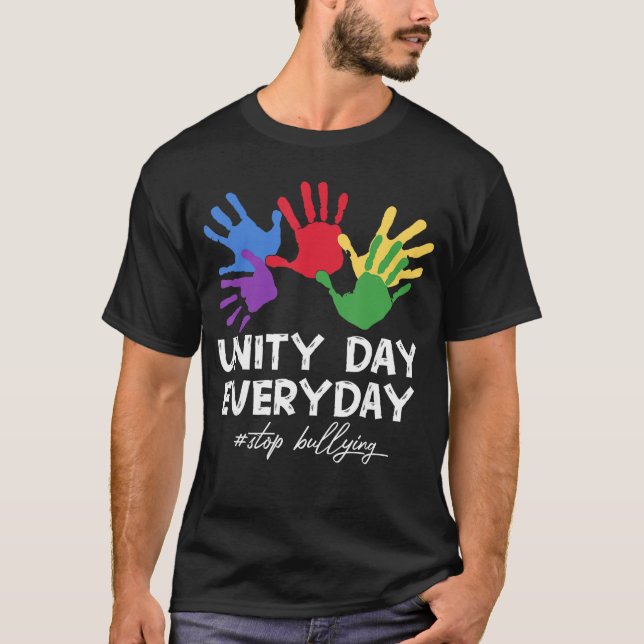 Orange Unity Day Everyday Bullying Prevention Awar T-Shirt (Front)