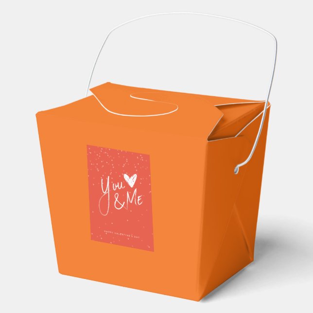 Orange Valentine's Day Favour Box (Front)