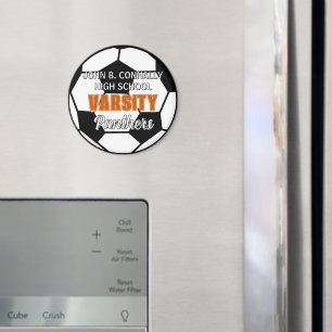 Orange Varsity Soccer Custom High School Magnet