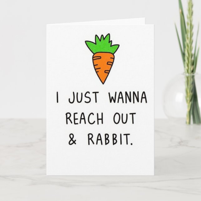 Orange Vegetable Funny Card (Front)