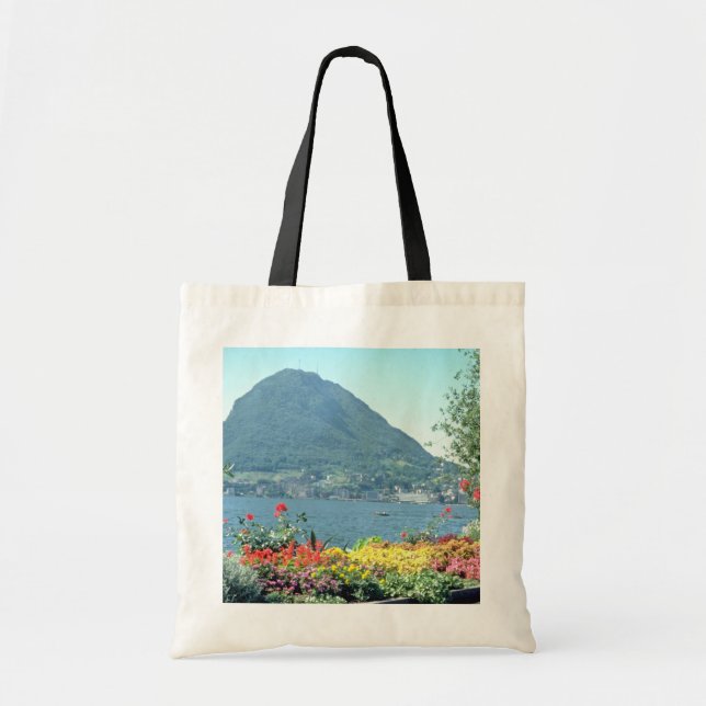 Orange Views of public gardens, Lugano, Switzerlan Tote Bag (Front)