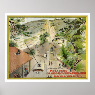 Orange Vintage Label Poster