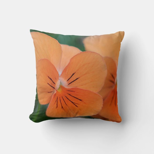 Orange violas cushion (Front)